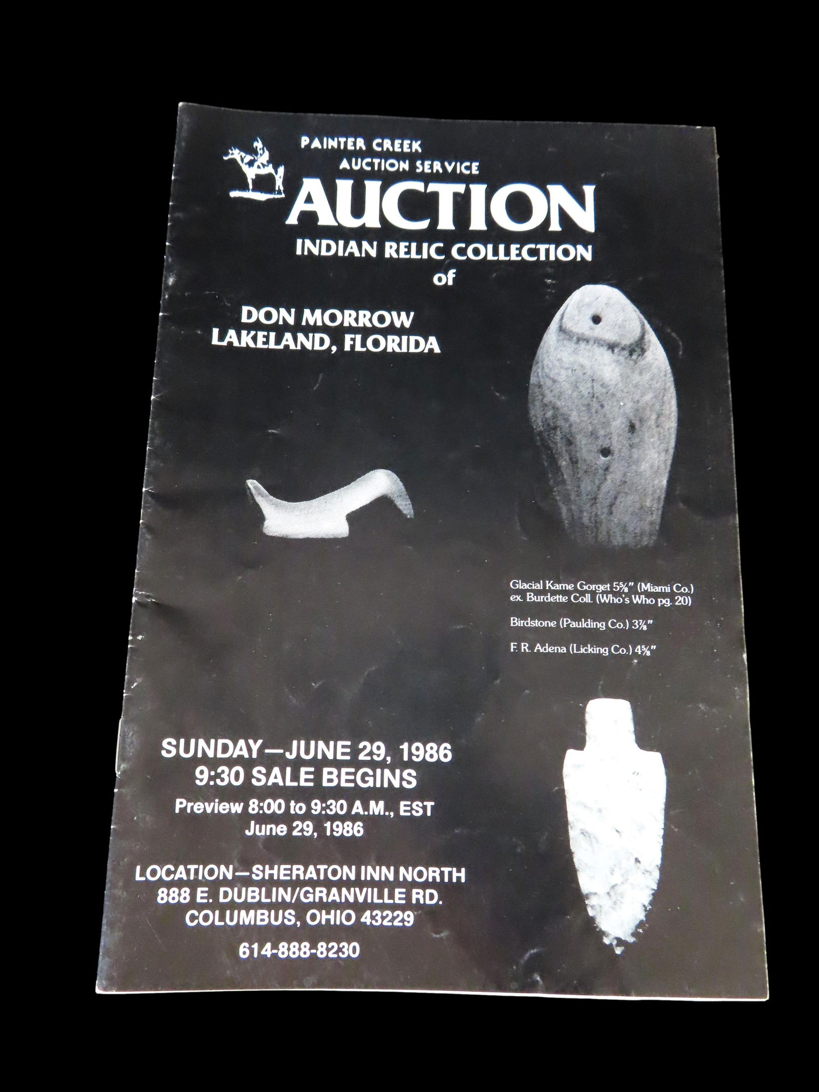 Don Morrow Collection  Indian Artifact  Auction Catalog, June 29, 1986 (1 of 3)