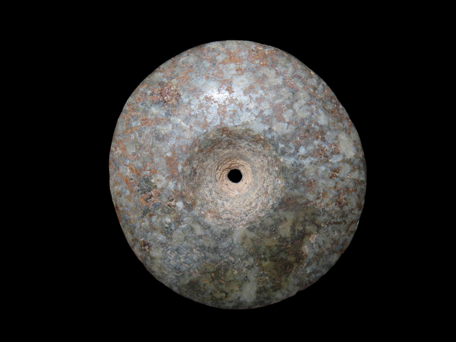 1.3/4" Jade Ear Spool Bead, Pre Columbian Artifact (1 of 7)