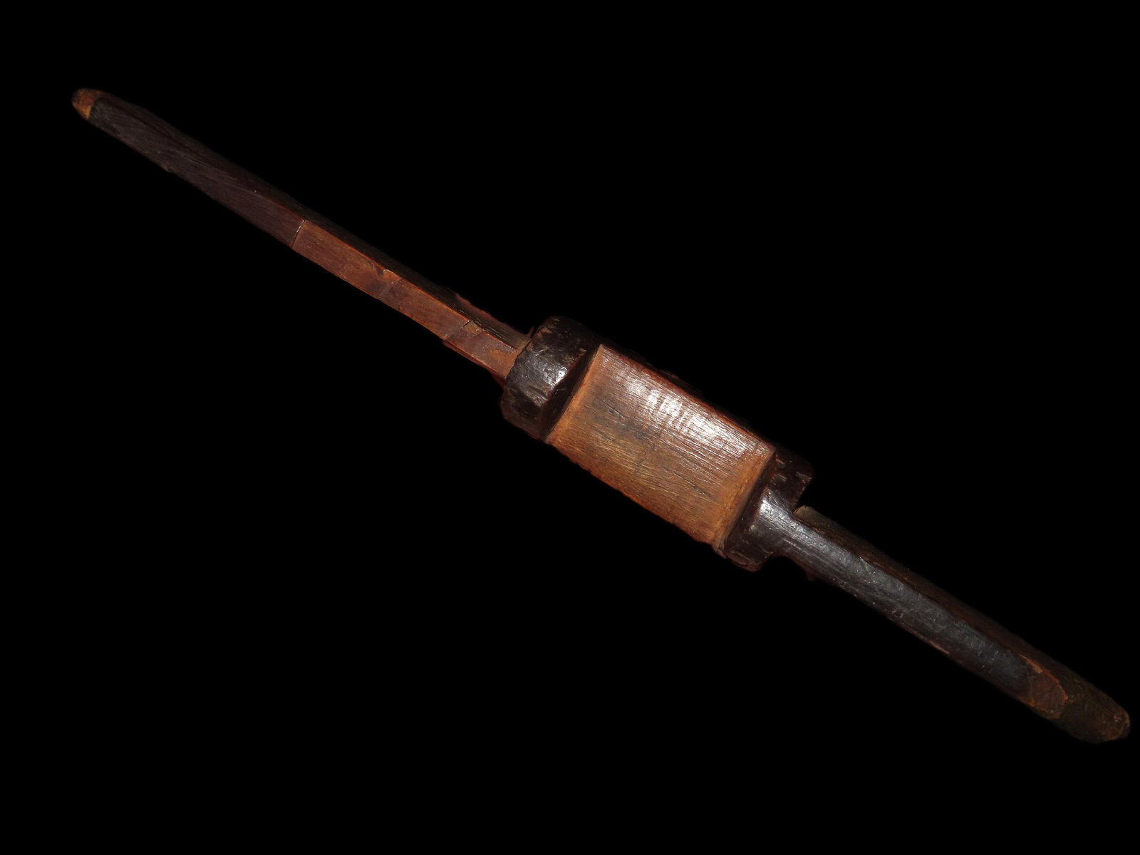 10 1/8" Historic Wooden Pipe Stem, EX Randall May Coll. (1 of 6)