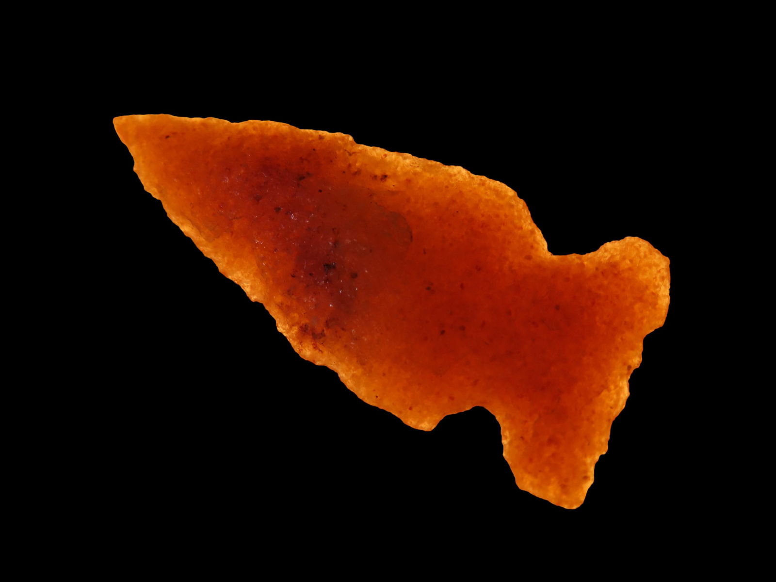 1 5/16" Side Notch Bird Point, Davis COA, Made of Hixton Quartz, found in Northern Illinois (1 of 7)