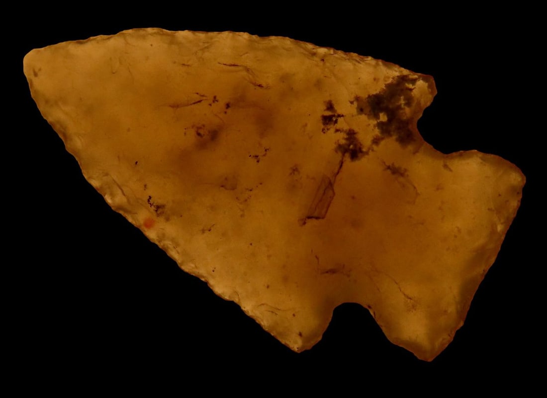 1 3/16" CLEAR AGATE PELICAN LAKE GEM POINT, LINCOLN COUNTY COLORADO, AMAZING EXAMPLE, CRYSTAL CLEAR (1 of 5)