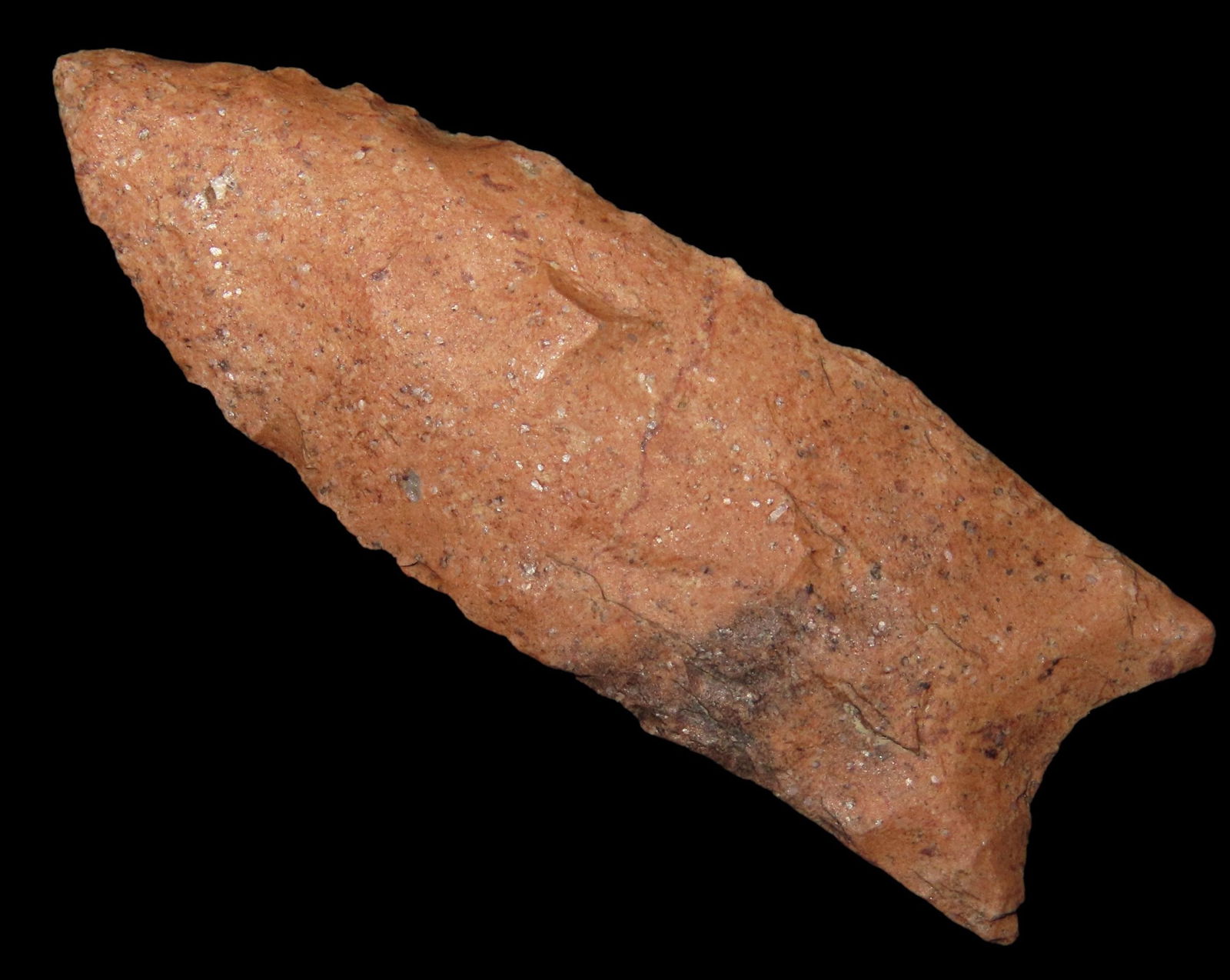 2 3/8" PALEO CLOVIS, LINCOLN COUNTY COLORADO, VERY WELL MADE AND HEAVILY PATINATED EXAMPLE, INDIAN (1 of 6)
