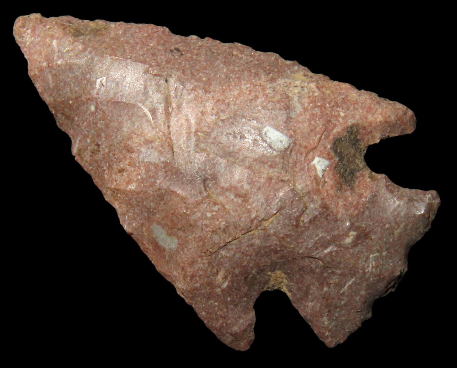1 9/16" COLORFUL PELICAN LAKE GEM POINT, LINCOLN COUNTY COLORADO, INDIAN ARROWHEAD, ARTIFACT (1 of 4)