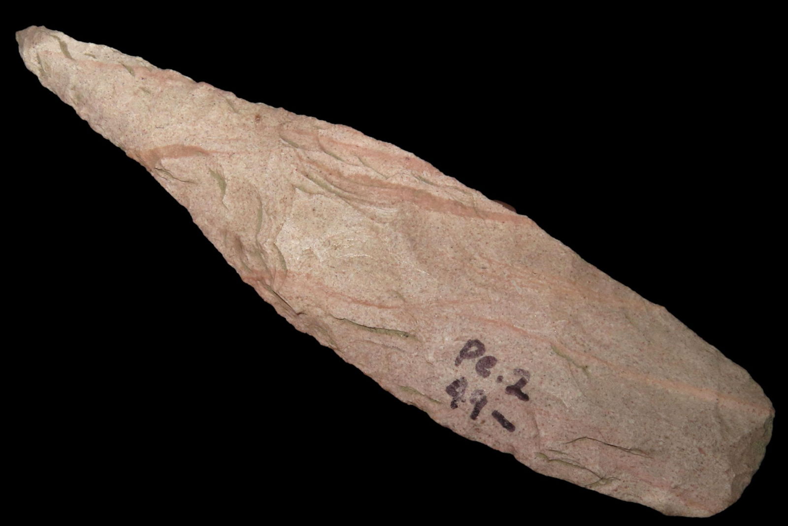 5 13/16" AMAZING ARCHAIC LERMA BLADE, DICKEY COA, COLORFUL PINK CHERT, FOUND IN PETTIS COUNTY (1 of 7)