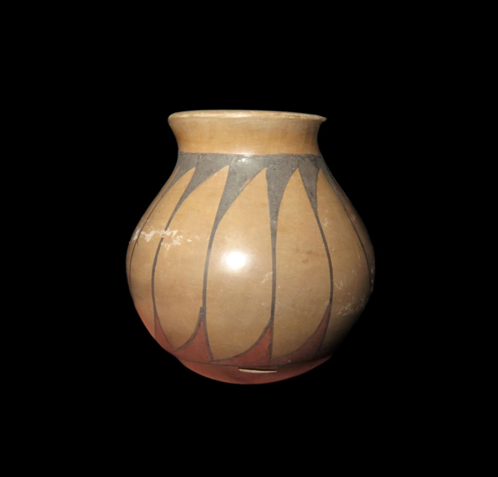 EARLY 20TH CENTURY MATA ORTIZ MINIATURE POTTERY JAR, MINI POT, HAND PAINTED MEXICAN BOWL, NUMBERED " (1 of 6)