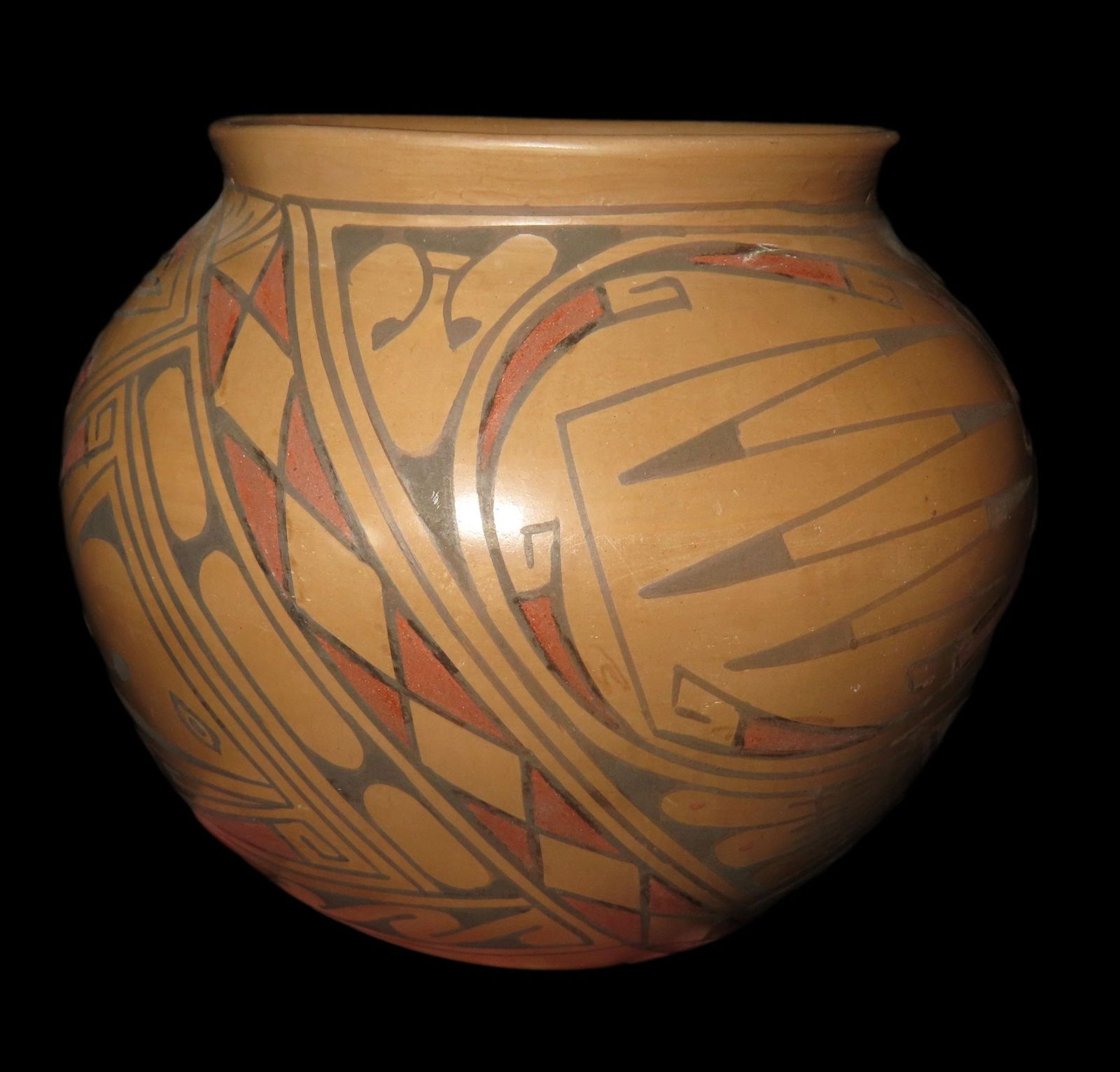6 X 6 1/4" BEAUTIFUL MATA ORTIZ POLYCHROME POTTERY JAR / BOWL, SIGNED "SanBe" NICE HAND PAINTED DESI (1 of 7)