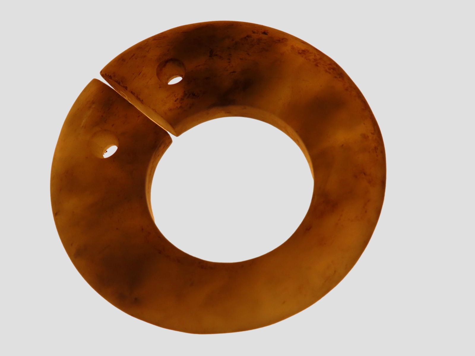 ANTIQUE CHINESE HONGSHAN CULTURE JADE EFFIGY PENDANT, HAND MADE (1 of 5)