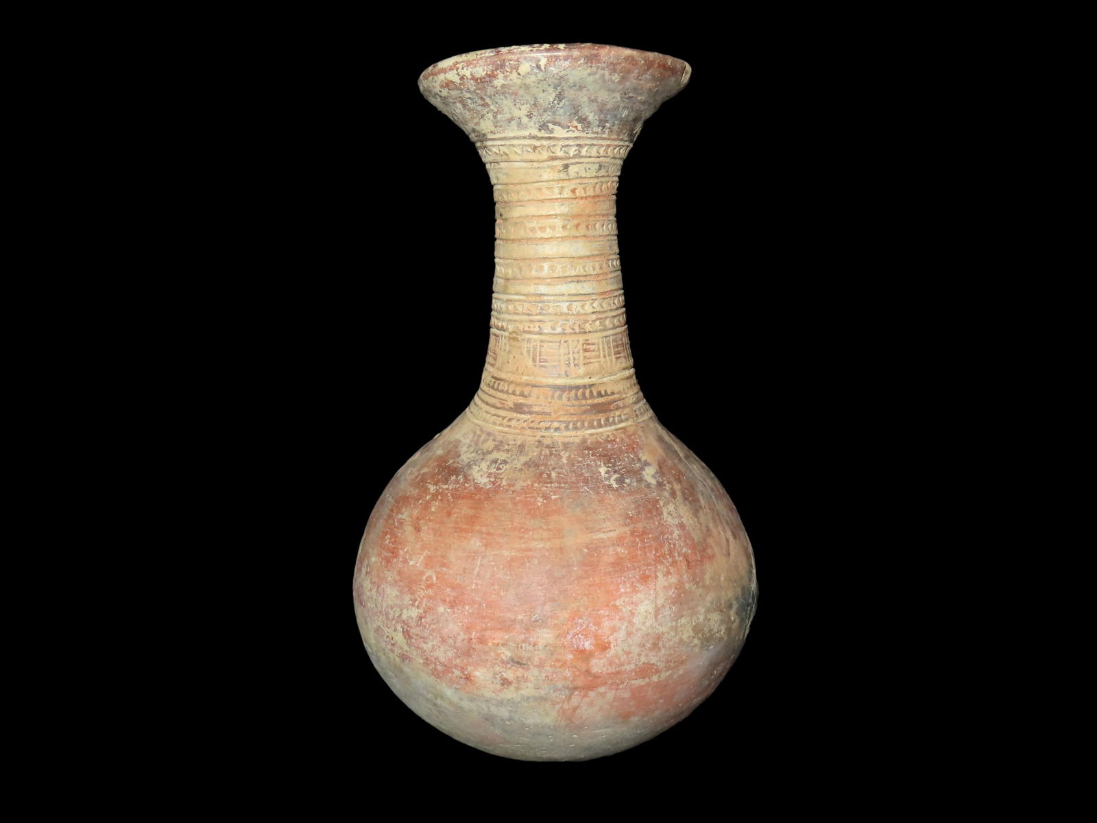 HUGE ANCIENT 11 3/4" ASIAN / CHINESE NEOLITHIC POTTERY VESSEL, ORIGINAL OLD SOLID EXAMPLE WITH (1 of 7)