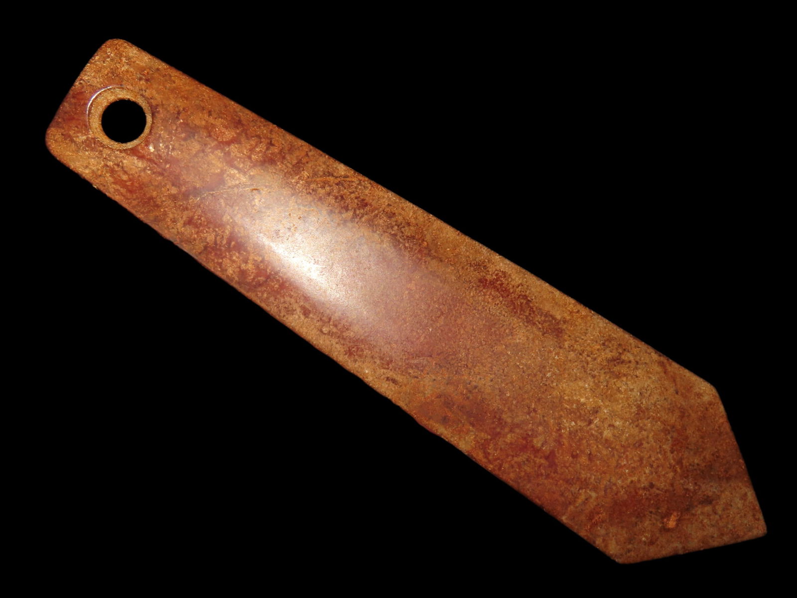 ANTIQUE CHINESE HONGSHAN CULTURE JADE EFFIGY PENDANT, HAND MADE (1 of 4)