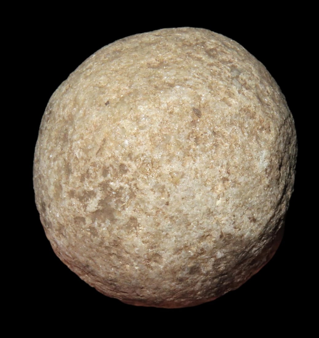 2 1/8" Hardstone Gameball/Polishing Stone, found in Adams Co., Illinois (1 of 3)