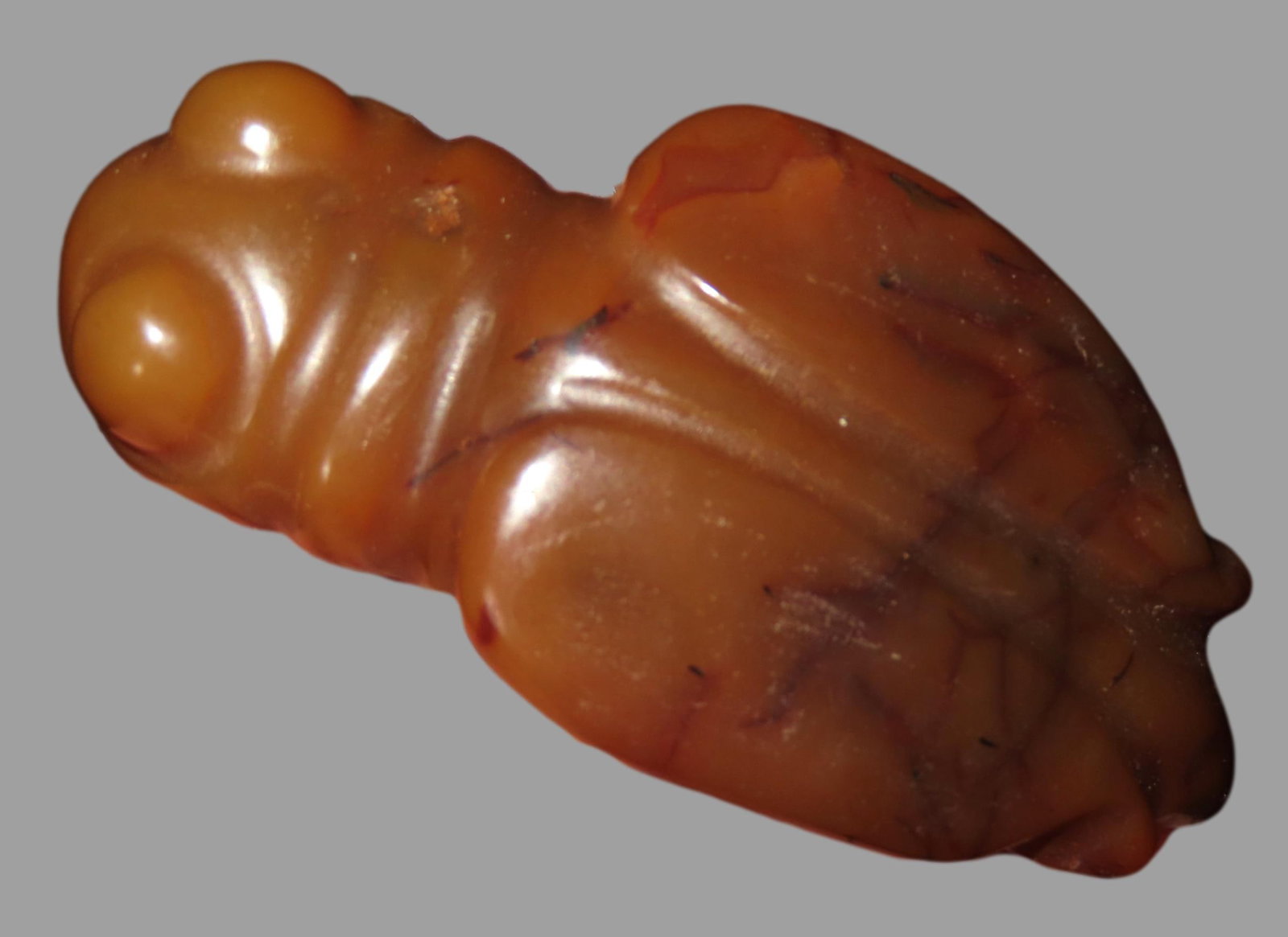 2 3/4" Jade Cicada Pendant/Amulet Ex Herb Mangold Collection (1 of 7)