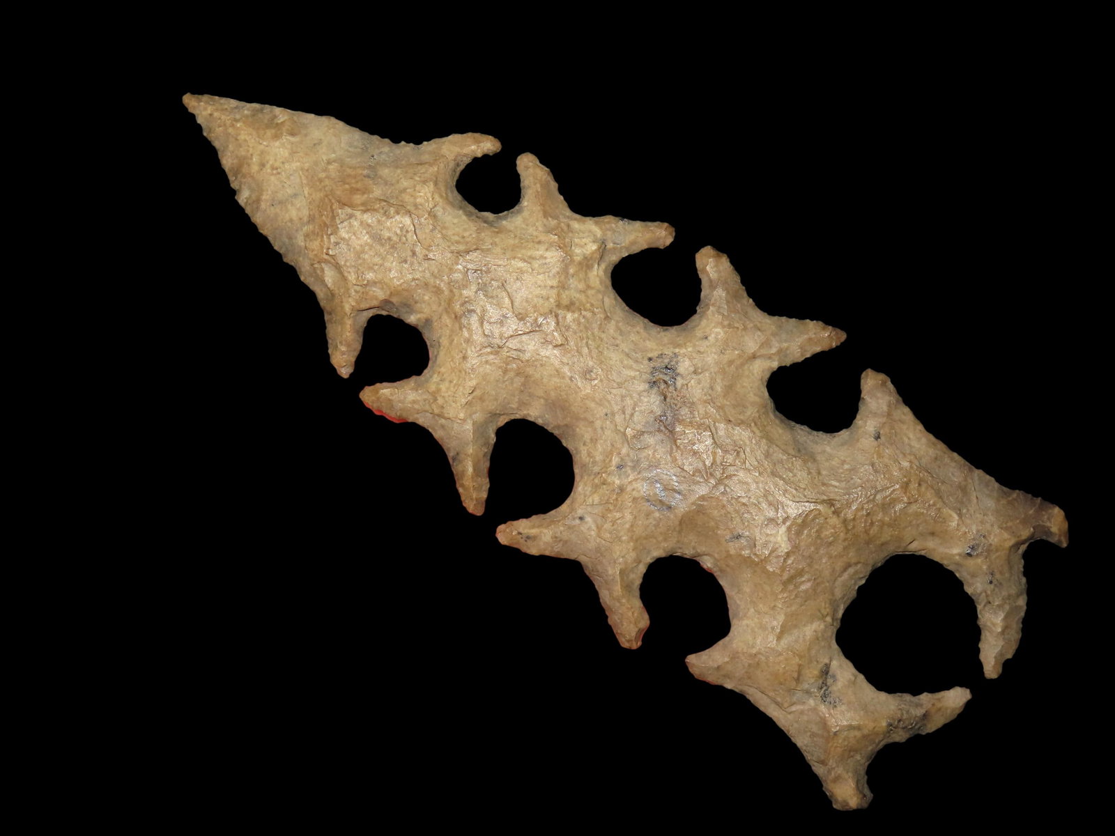 5 3/4" Tussinger Eccentric, circa 1920-1930, This chert eccentric biface was made by the Wyandot (1 of 6)