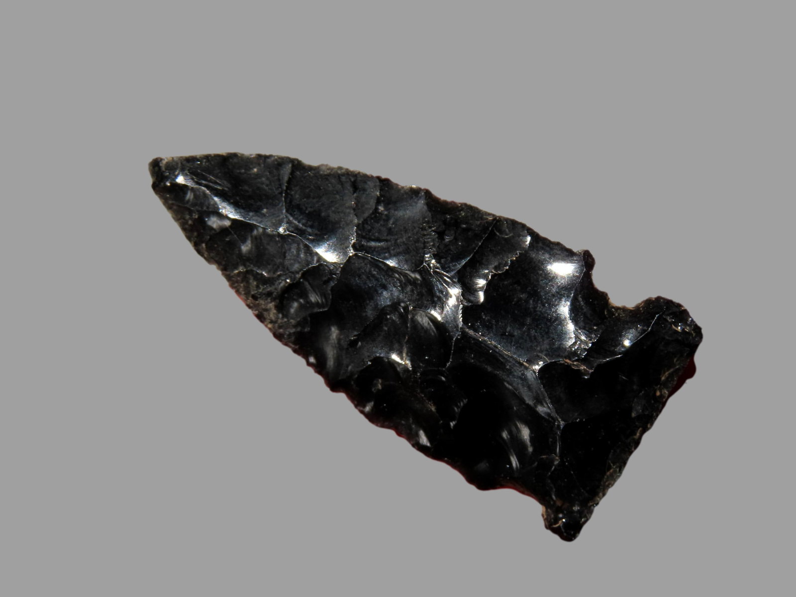Pre-Colombian Obsidian Arrowhead, found in Guatemala, Ex Steve Burks Collection: Pre-Colombian Obsidian Arrowhead, found in Guatemala, Ex Steve Burks Collection