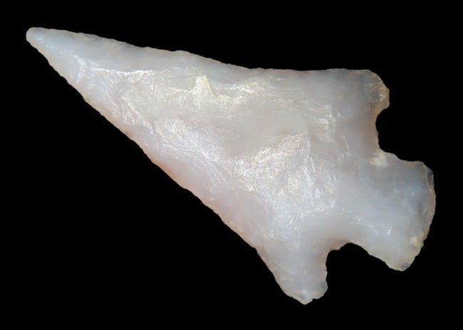 Transluscent Birdpoint Arrowhead, Ex Steve Burks Collection (1 of 4)
