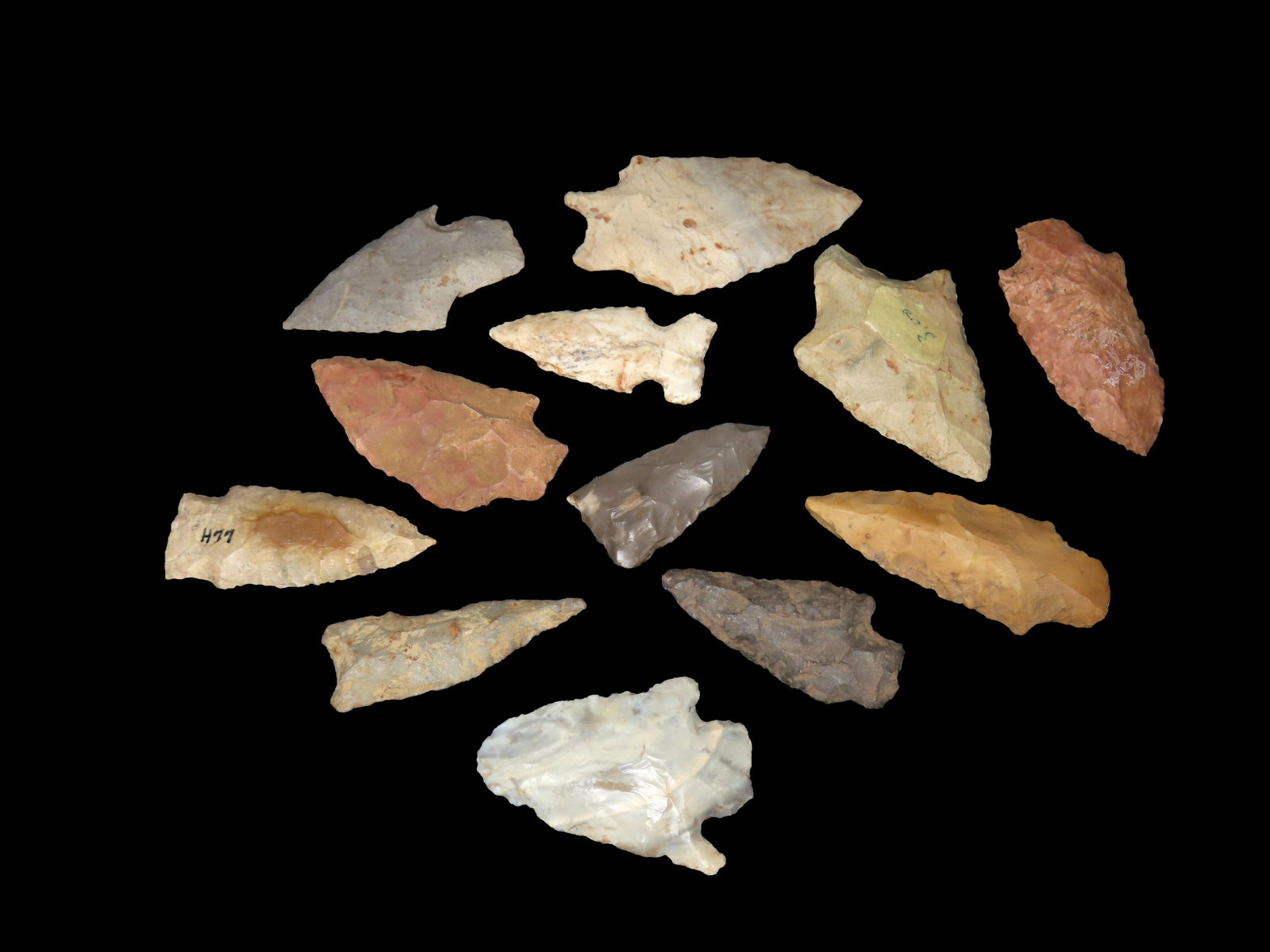 Grouping of Woodland Points, found in the Midwest, Ex Brendan Hastings Collection: Grouping of Woodland Points, found in the Midwest, Ex Brendan Hastings Collection