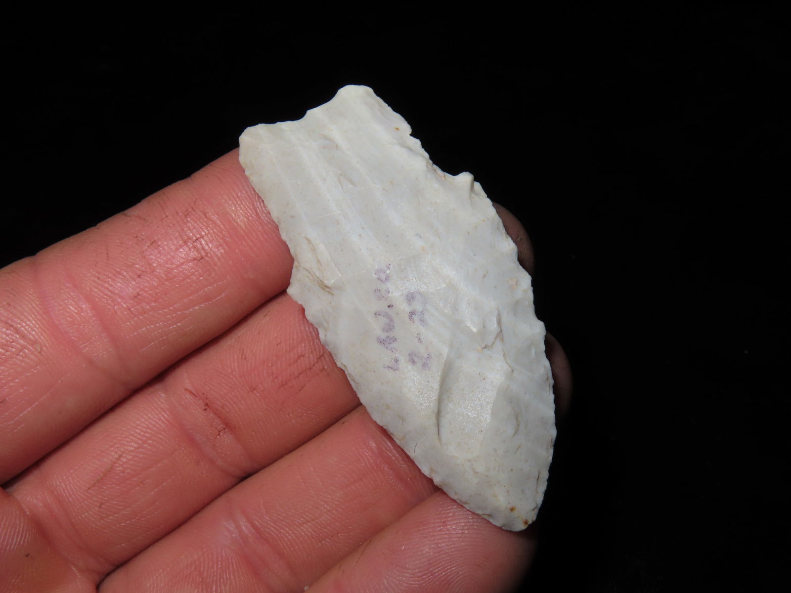 2 3/8" Stone Square Stem, Motley COA, found in Cooper Co., Missouri, Ex Terry Allen Collection (1 of 7)