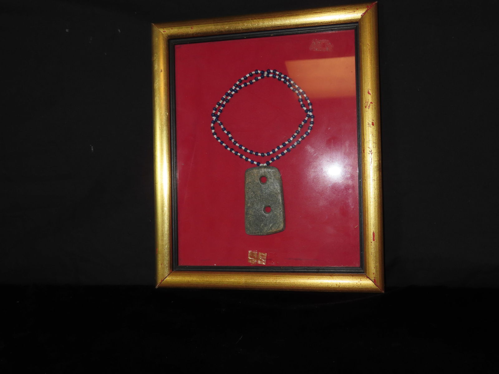 10" x 11 1/2" Frame w/Gorget on Beaded Necklace ***REPRODUCTION*** (1 of 4)