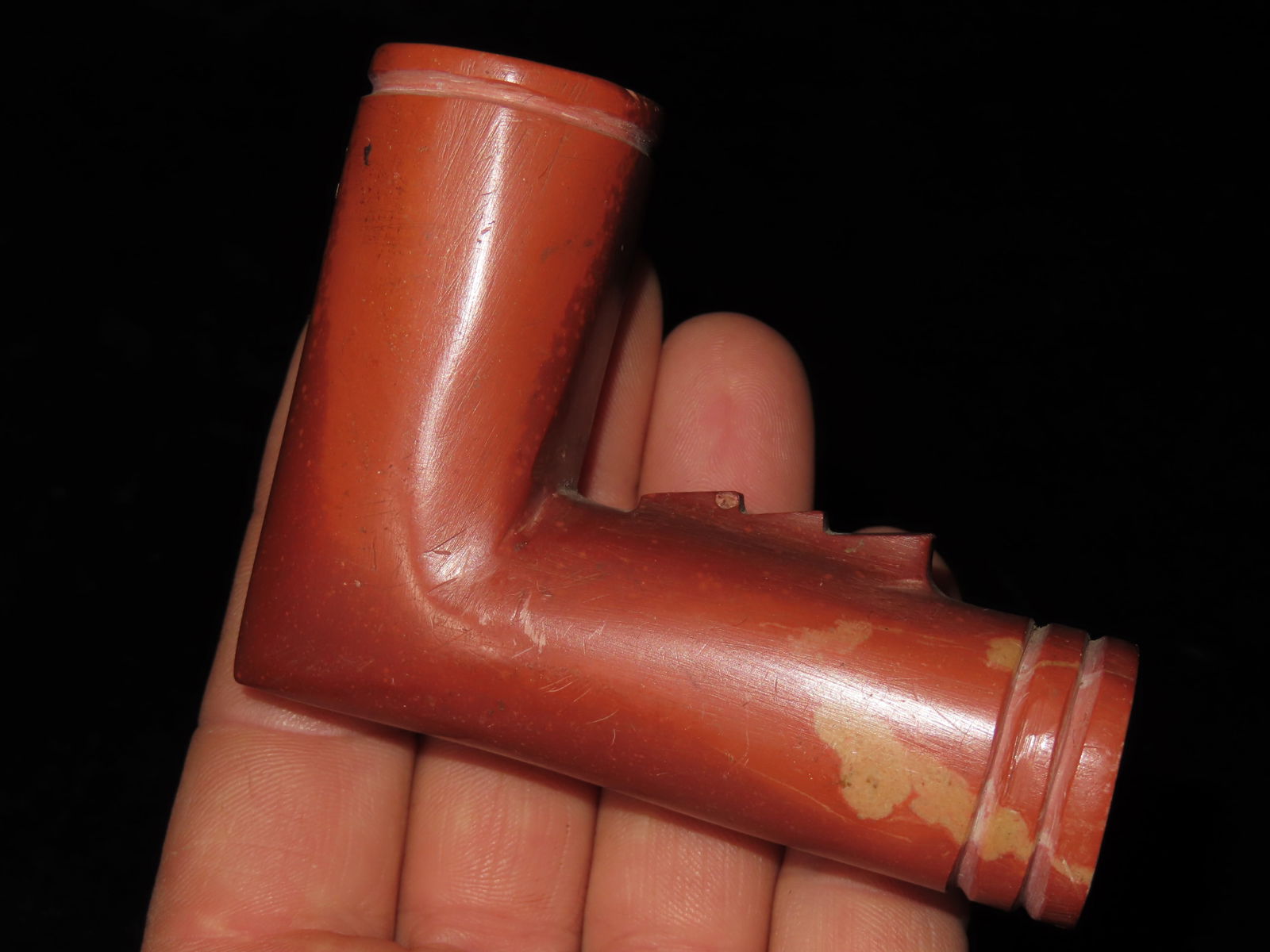 3 3/8" Catlinite Pipe ***REPRODUCTION*** (1 of 7)