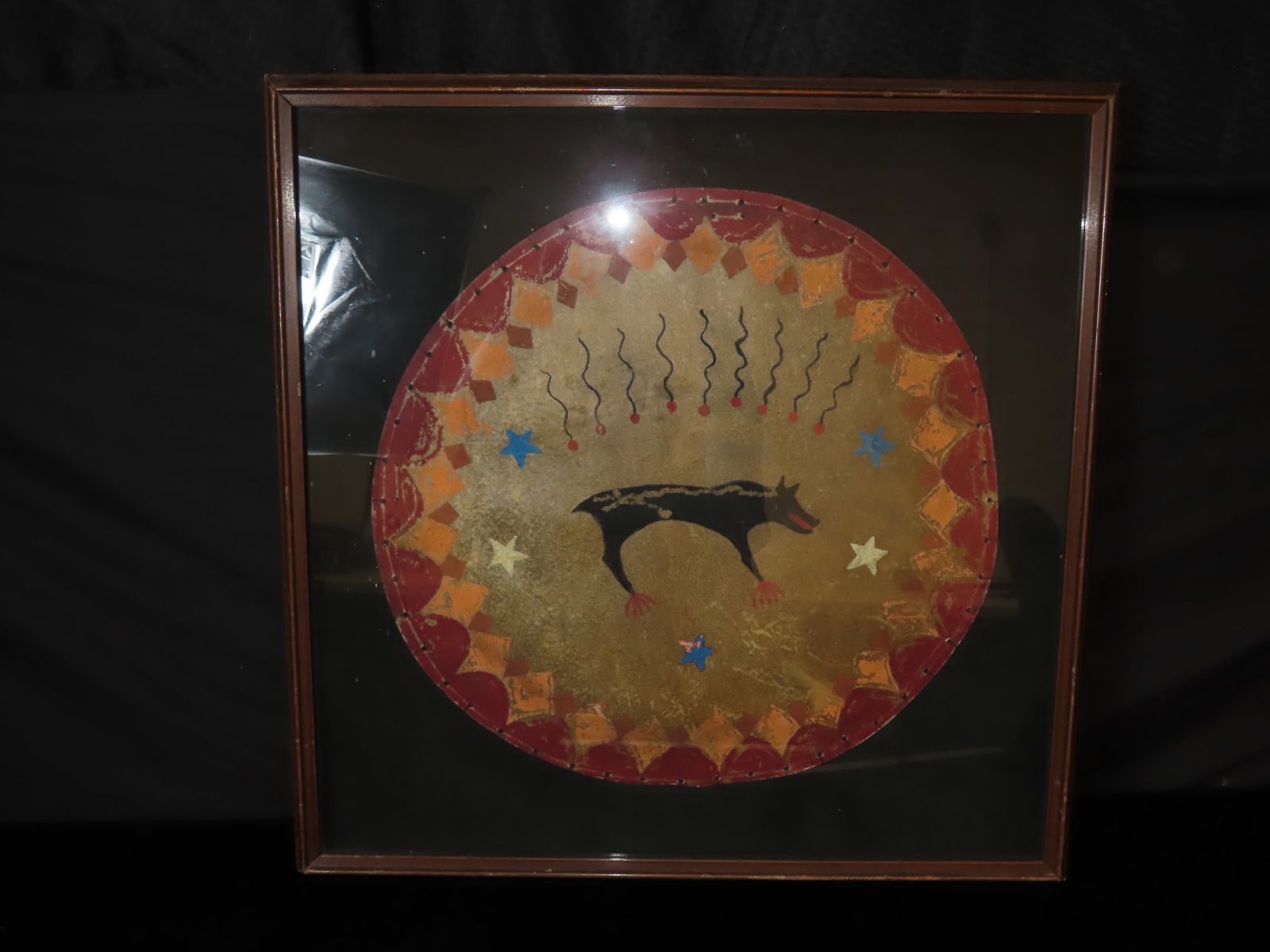 25" x 25" Frame with Painted Drum Head (1 of 2)