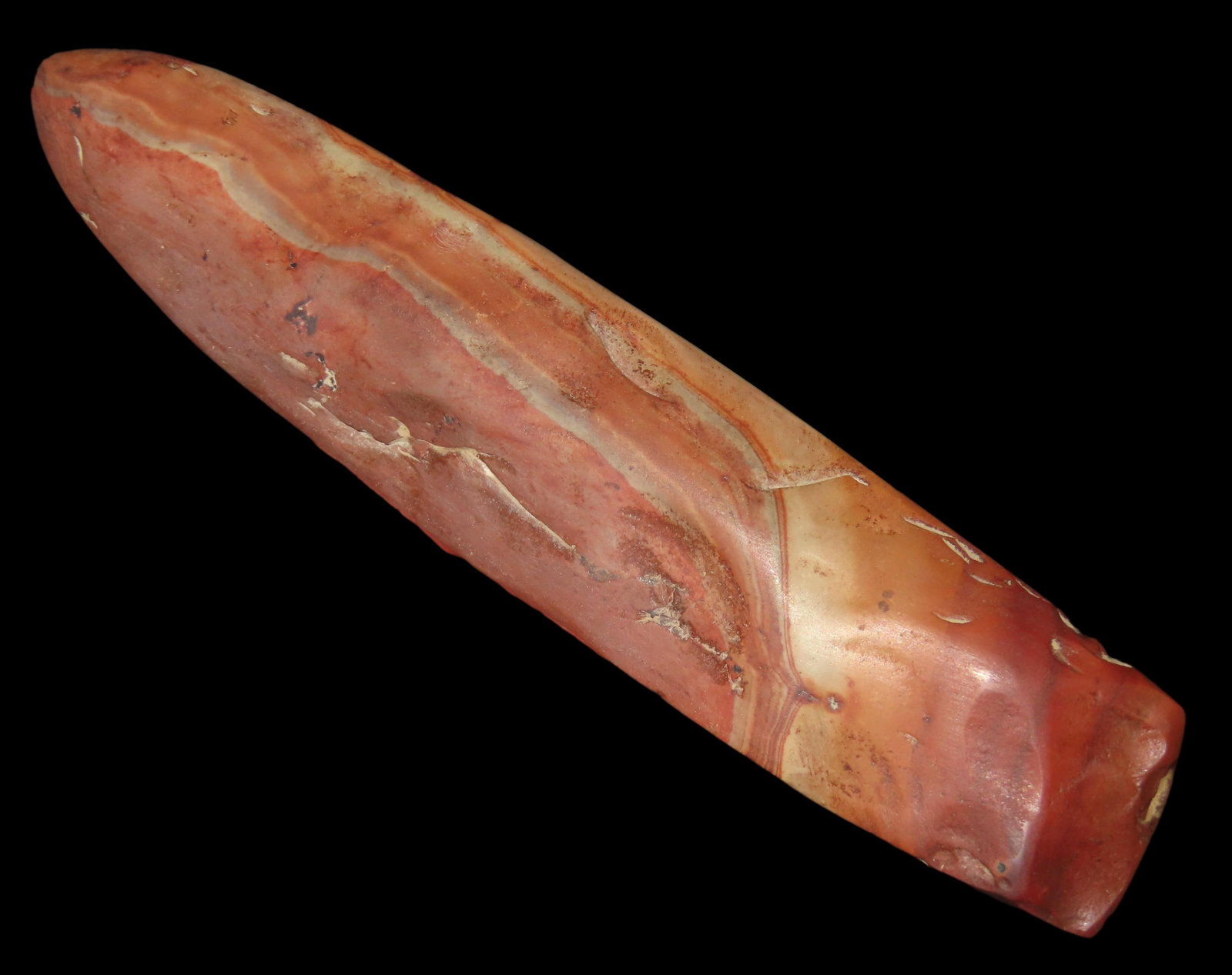 5 5/8" Rare and Stunning Highly Polished Sedalia, Motley COA, made of heat-treated Mill Creek Chert,: 5 5/8" Rare and Stunning Highly Polished Sedalia, Motley COA, made of heat-treated Mill Creek Chert, found in Pike Co., Illinois, Ex Larry Stevens Collection