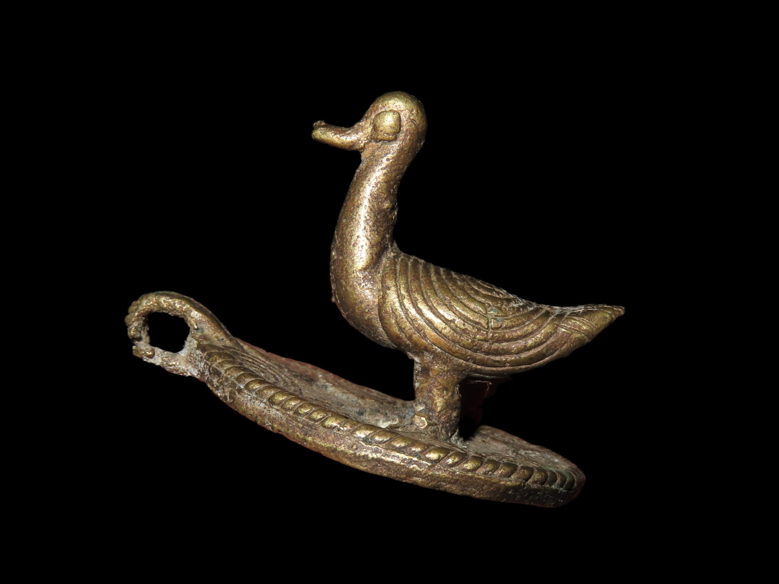 2 1/4" African Brass Bird Effigy Amulet (1 of 4)