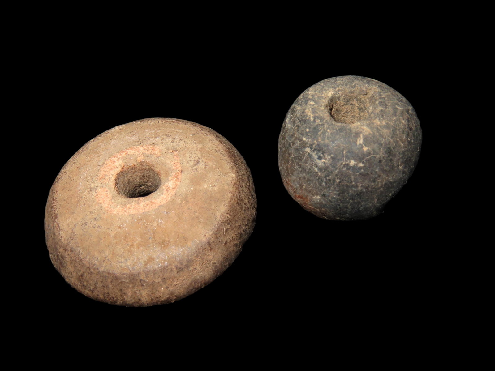 2" Pre-Colombian Pottery Beads, found in South America (1 of 2)