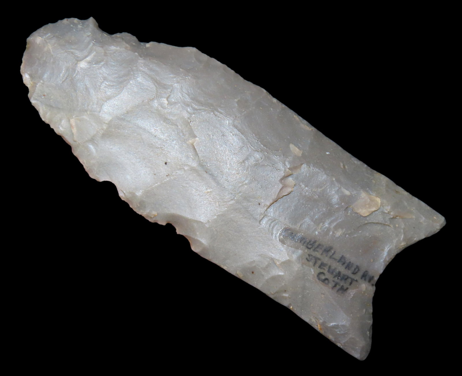 3 1/8' Clovis, 2xCOA-Dickey/Motley, found in Stewart Co., Tennessee, Ex John Berner (1 of 8)