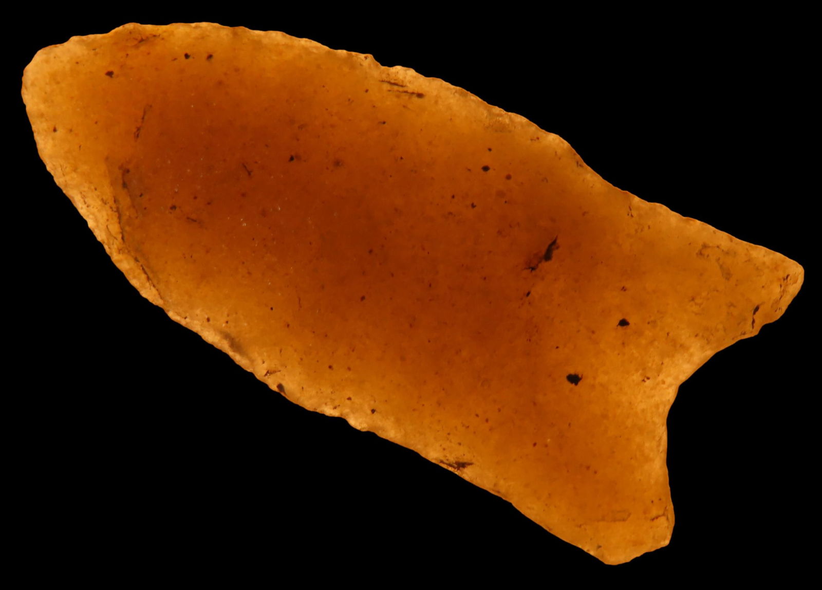 1 7/8" Gainey Clovis, Dickey COA, found in Iowa-made of Hixton Quartz (1 of 8)