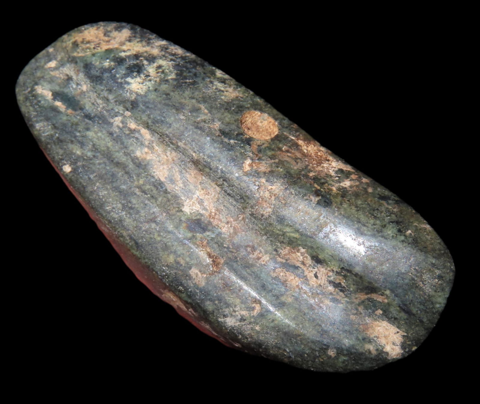 2 1/4" Pre-Colombian Fluted Jade Pendant, found in South America (1 of 6)