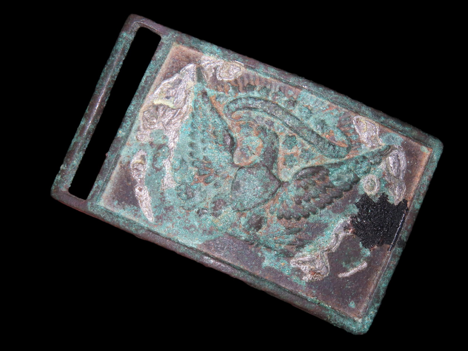 3 3/8" 1851 Officers Belt Buckle, depicts highly detailed Eagle and Wreath: 3 3/8" 1851 Officers Belt Buckle, depicts highly detailed Eagle and Wreath