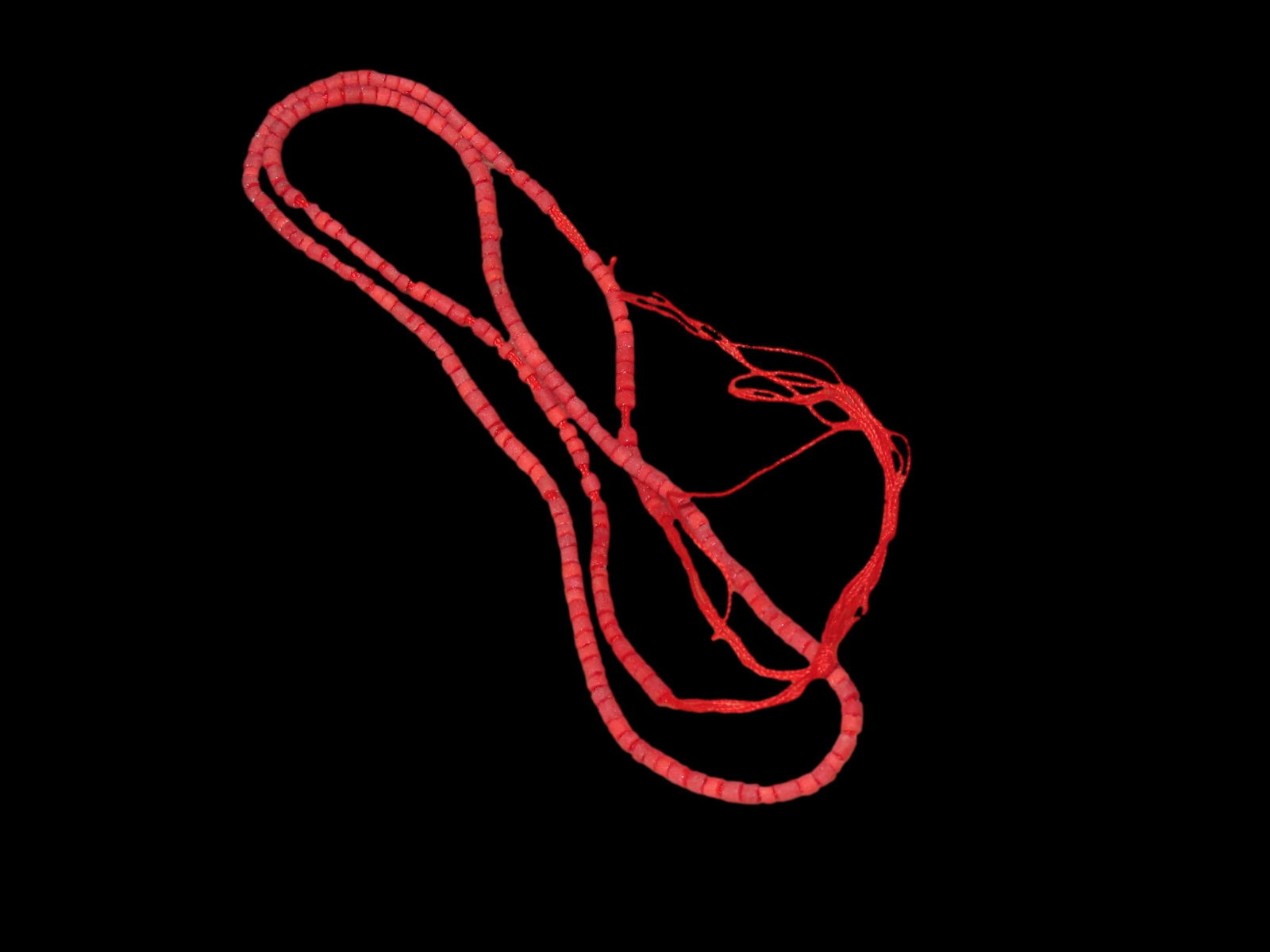 13" Strand of Historic Red Seed Beads: 13" Strand of Historic Red Seed Beads