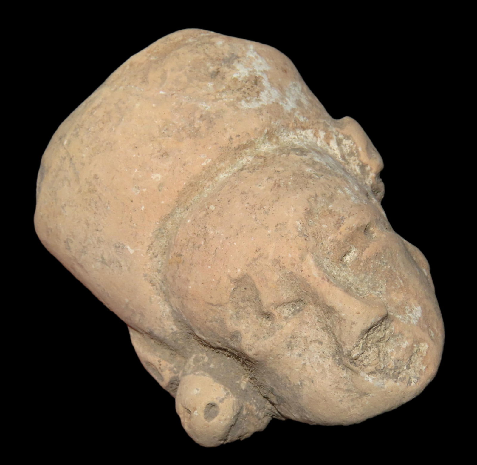 2 5/8" Large Pre-Columbian Pottery Head, found in South America, Ex Johnathan Johns Collection (1 of 5)
