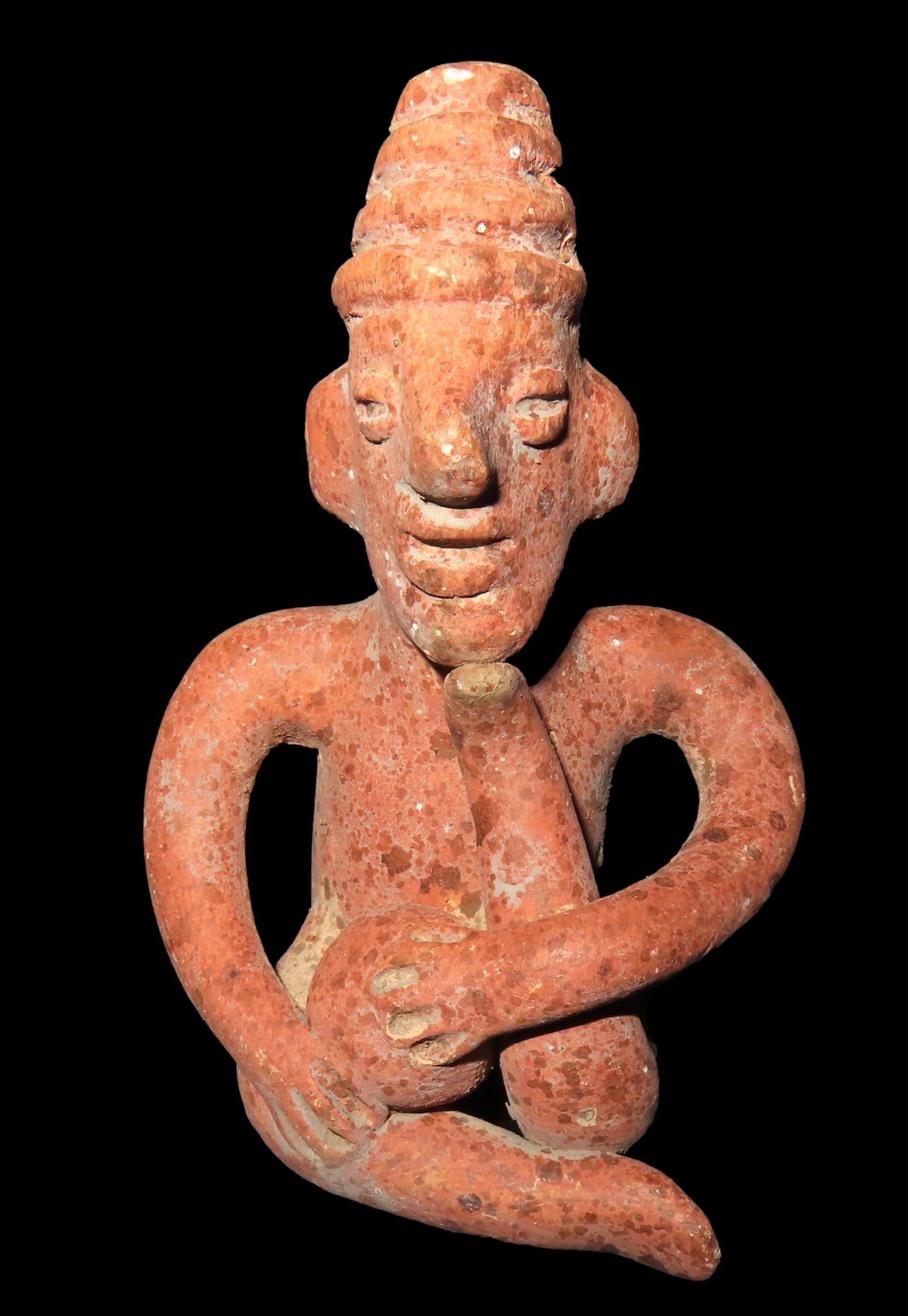 4 5/8" Pre-Columbian Pottery Figure, found in Mexico,  Ex Johnathan Johns Collection (1 of 5)