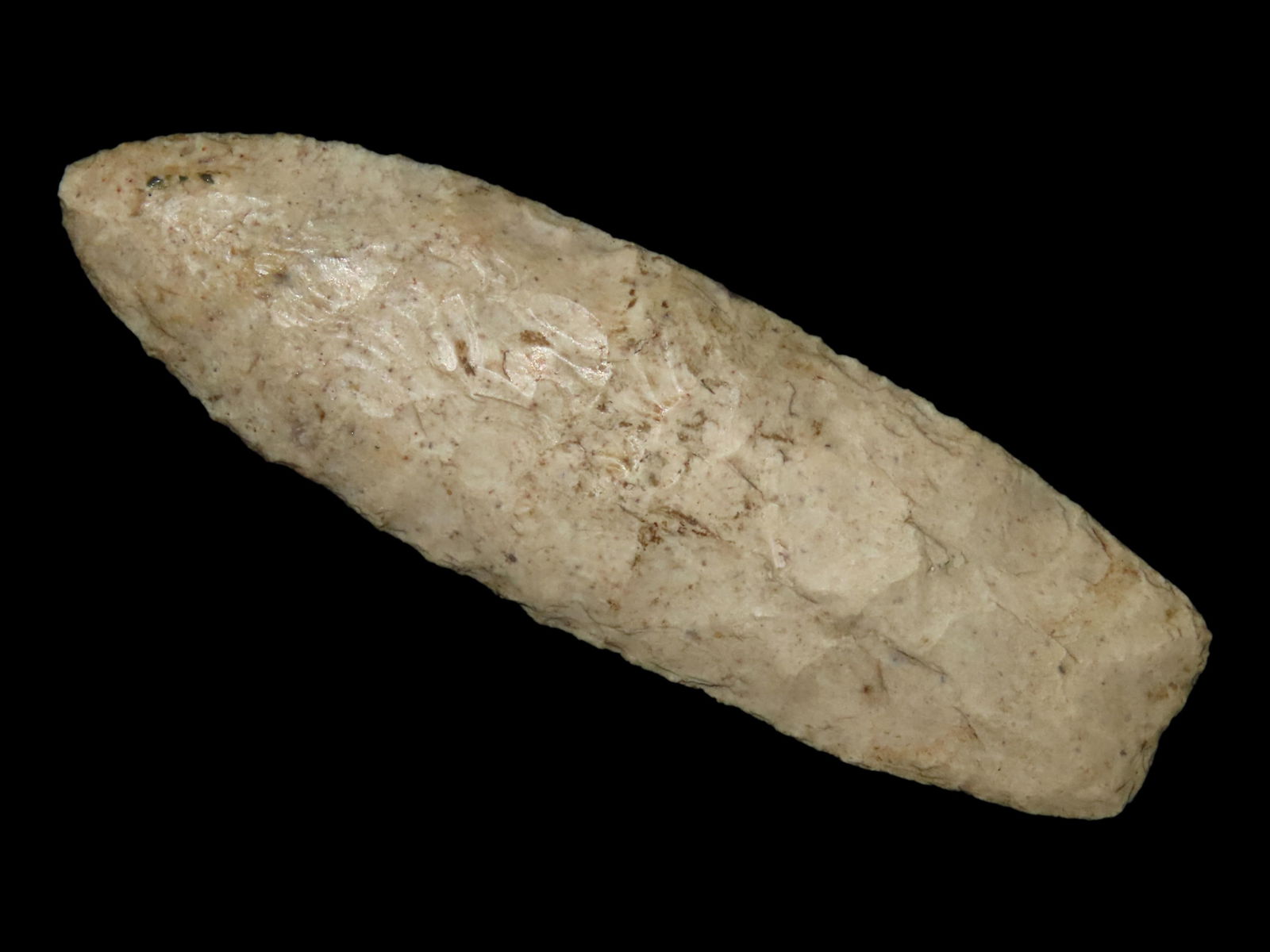 3 3/8" AGATE BASIN, JERSEY COUNTY ILLINOIS, MOTLEY COA, VERY FINELY FLAKED EXAMPLE WITH GREAT (1 of 5)