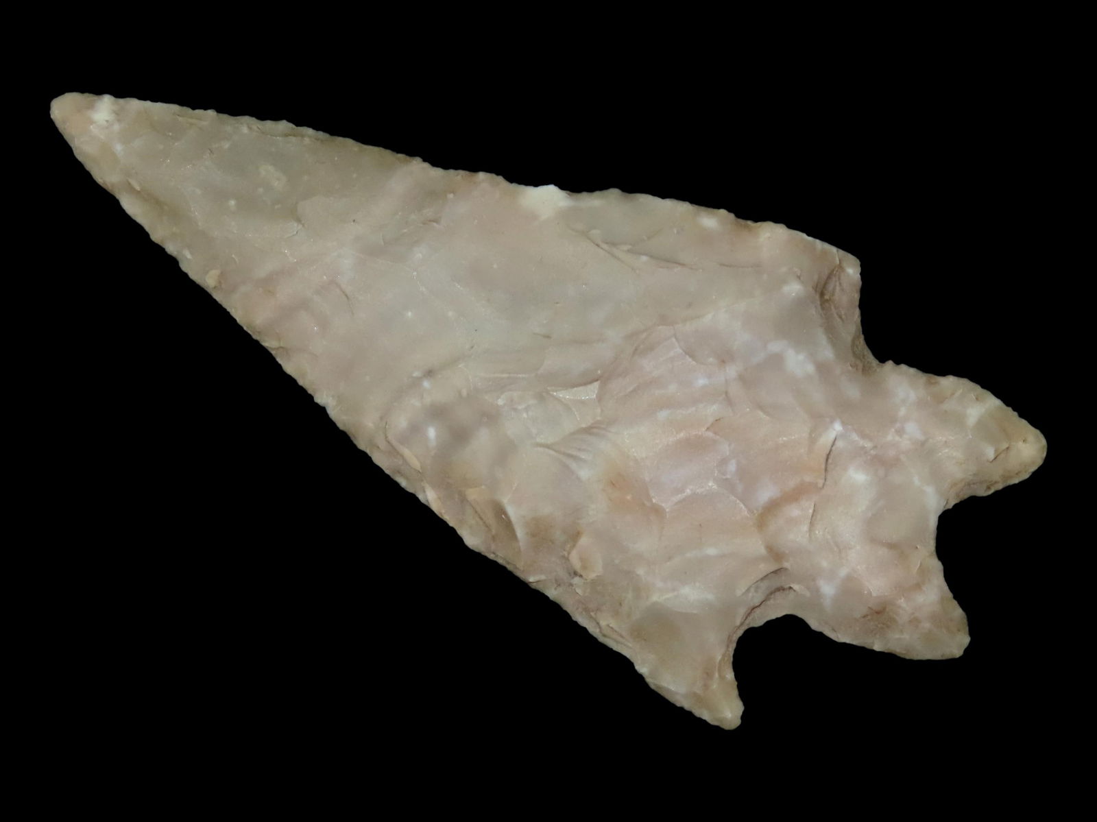 3 1/4" PEDERNALES, WILLIAMSON COUNTY TEXAS, TRANSLUCENT, VERY THIN & WELL FLAKED, NO BRAINER PATINA, (1 of 4)