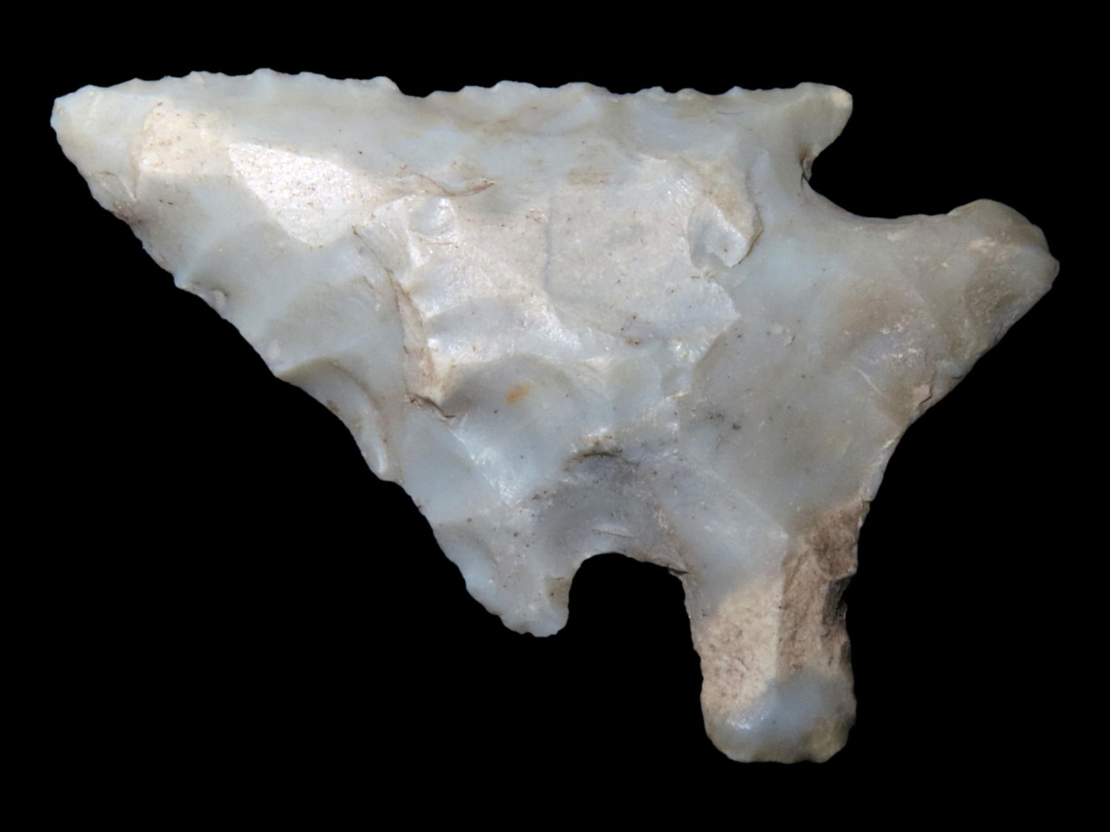 1 7/8" FLINT RIDGE STILLWELL, FRANKLIN COUNTY OHIO, BEAUTIFUL COLORS, WELL FLAKED EARLY ARCHAIC (1 of 4)