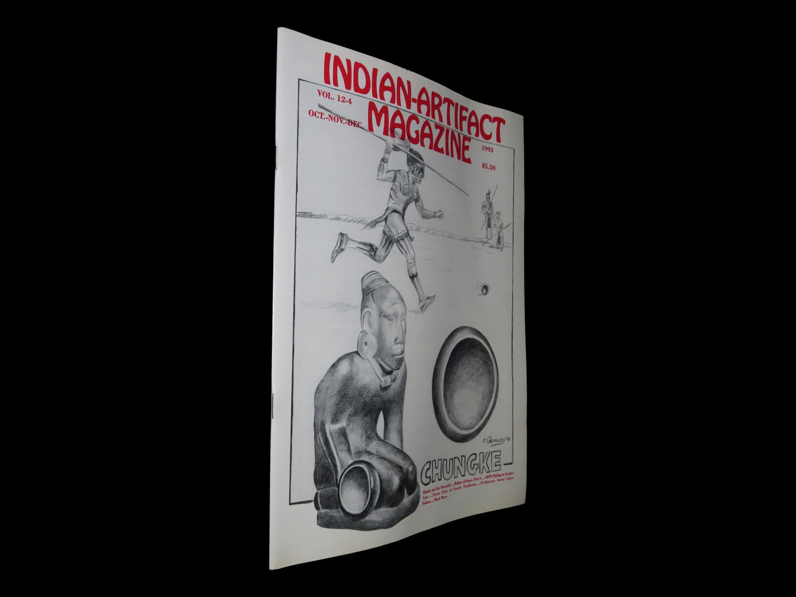 COMPLETE SET OF INDIAN ARTIFACT MAGAZINES FROM 1993, ARTICLES ON DISCOIDALS, CAHOKIA MOUNDS, PALEO (1 of 8)