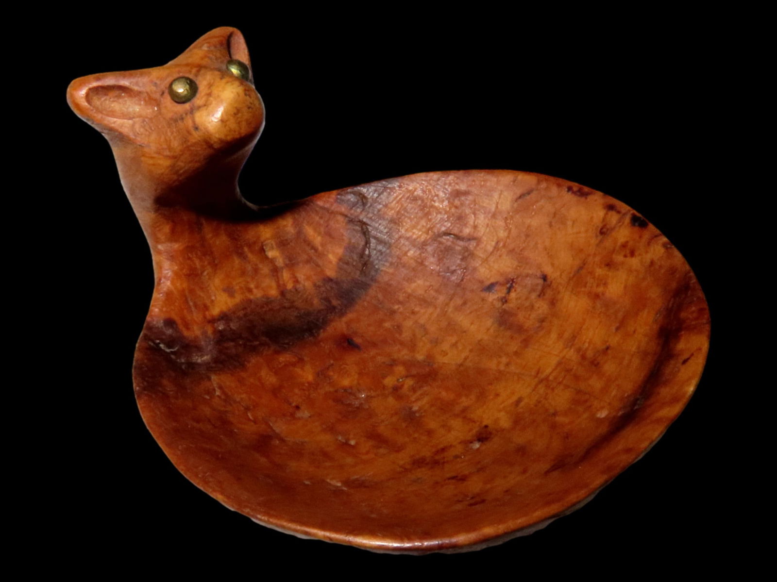 EASTERN WOODLANDS / IROQUOIS BEAR EFFIGY WOODEN SPOON, NEW YORK, OUT OF AN OLD N.Y. COLLECTION THAT (1 of 5)