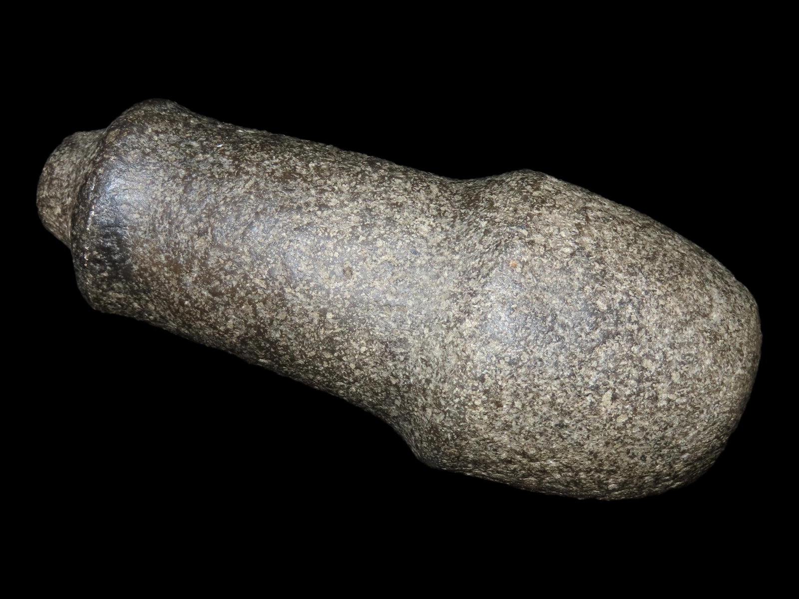 NIPPLE TOP NORTHWEST COAST PESTLE, 7 1/4" TALL, FOUND IN WASHINGTON, EX DR. MOUNTJOY COLLECTION,: NIPPLE TOP NORTHWEST COAST PESTLE, 7 1/4" TALL, FOUND IN WASHINGTON, EX DR. MOUNTJOY COLLECTION, AMAZING RARE EXAMPLE
