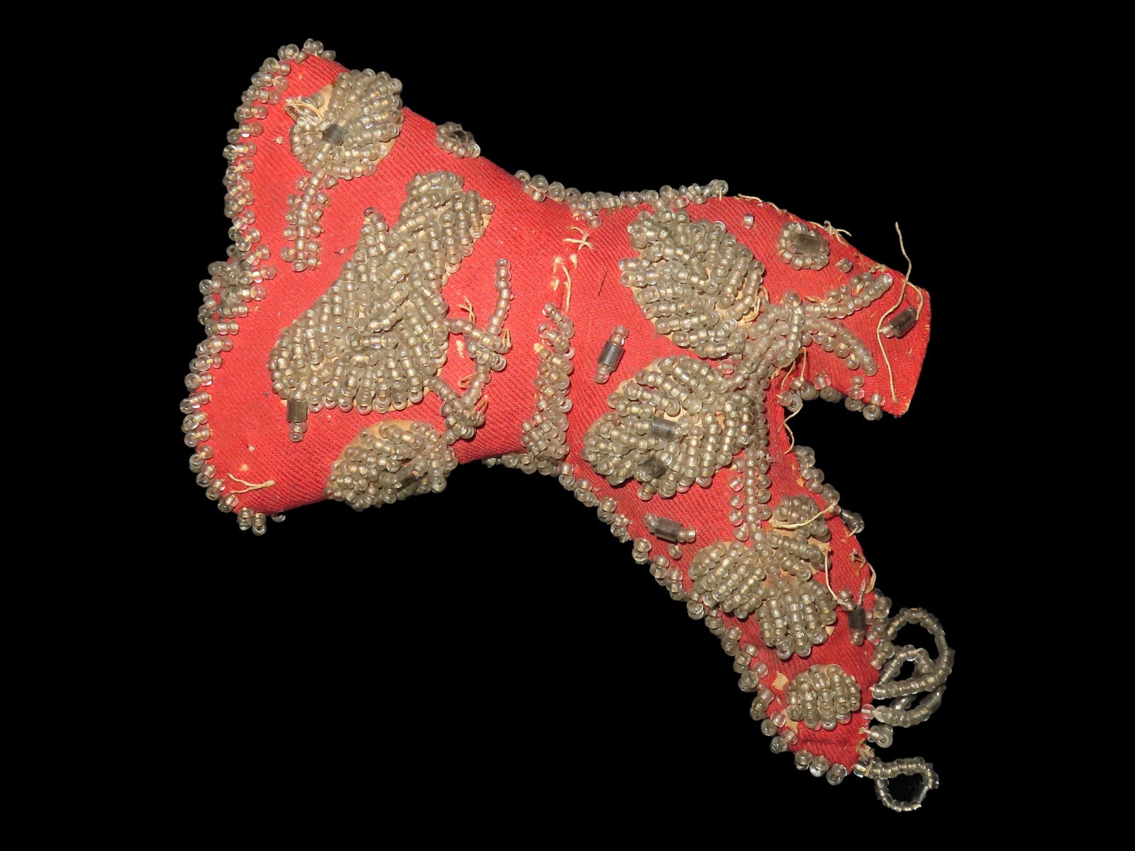 NICE IROQUOIS BEADED WHIMSY BOOT FETISH, CIRCA 1880'S-1910'S, FROM AN OLD NEW YORK COLLECTION, GREAT (1 of 3)