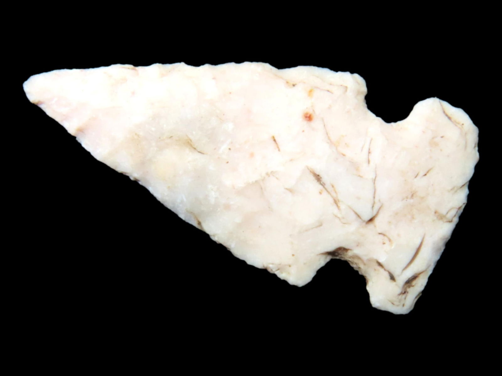 HIGHLY TRANSLUCENT MISSISSIPPIAN/CAHOKIA SIDE NOTCH BIRD POINT, MADISON COUNTY ILLINOIS, NICE (1 of 4)