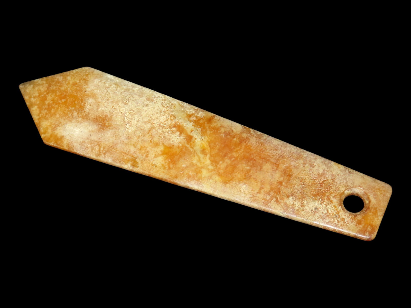 ANTIQUE CHINESE HONGSHAN CULTURE JADE EFFIGY PENDANT, HAND MADE (1 of 4)