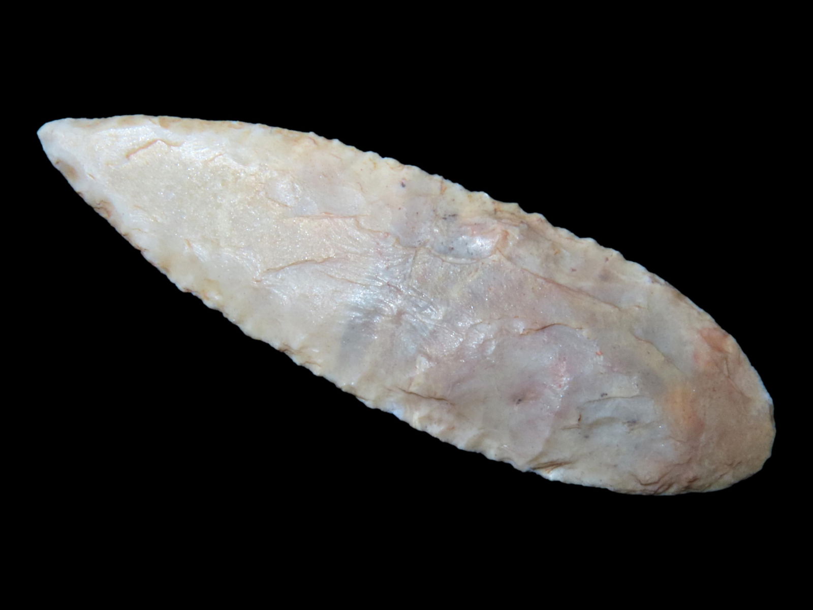 CHOICE HIGHER GRADE NEOLITHIC "NODENA" WILLOWLEAF ARROWHEAD / BIRD POINT FROM THE SAHARA DESERT, (1 of 7)