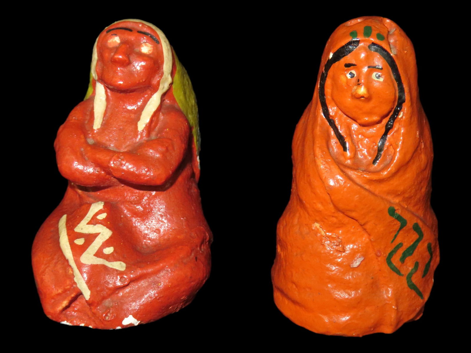 ANTIQUE VINTAGE INDIAN SALT & PEPPER SHAKERS, EARLY US TOURIST TRADE (1 of 4)