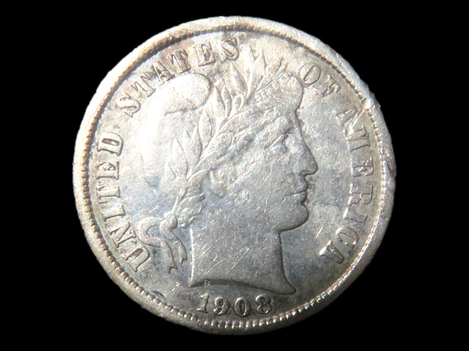 HIGH GRADE VF/XF 1909 BARBER SILVER DIME, AMAZING CONDITION, GREAT DETAILS (1 of 3)