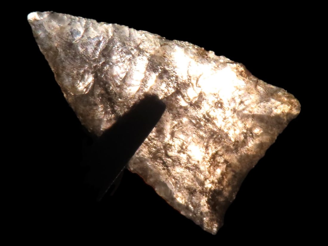 7/8" Obsidian Arrowhead Found in Inyo Co. California by Dan Young (1 of 5)