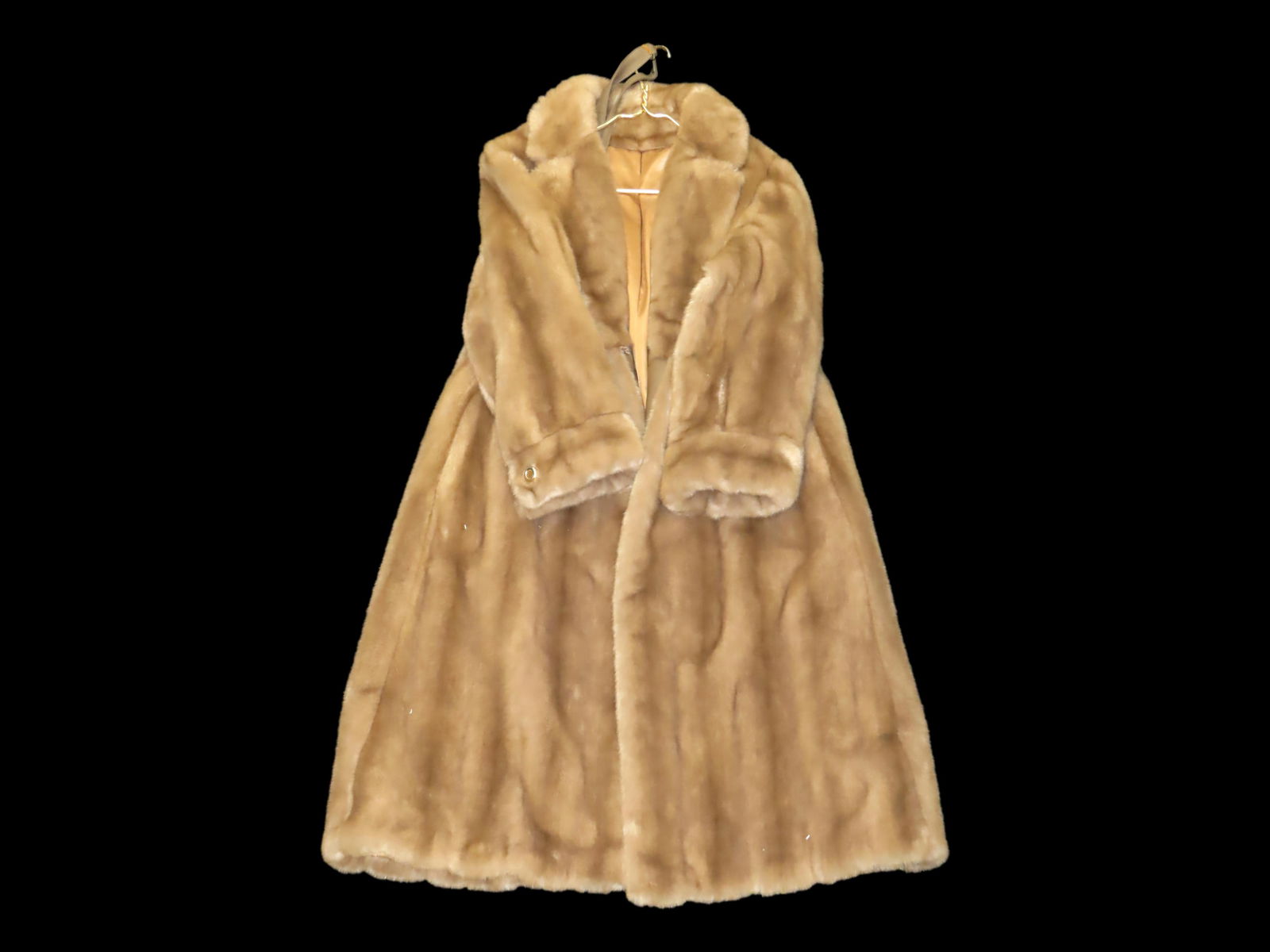 Long Fur Coat by Grandella II, size 16-(fur unknown-tag says clean by fur method only) (1 of 3)