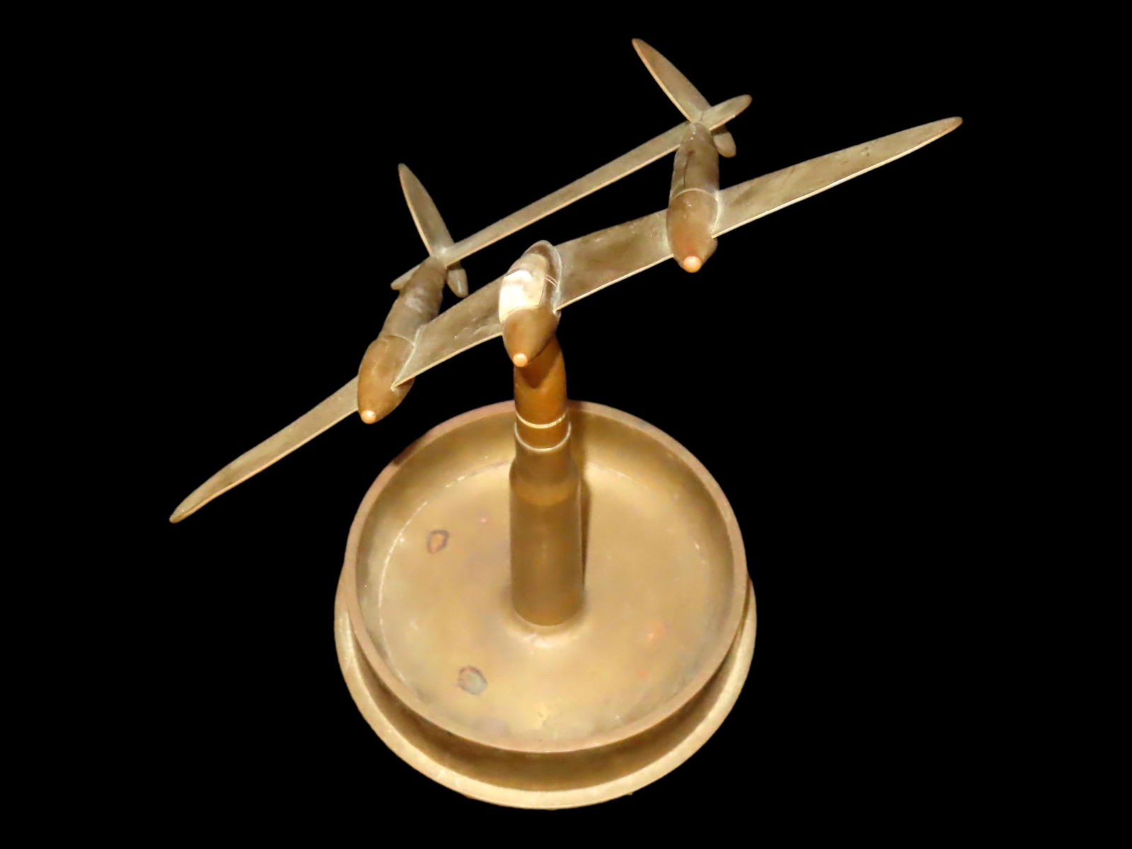 Trench Art Airplane, WWII-Made from spent shell casings (1 of 5)
