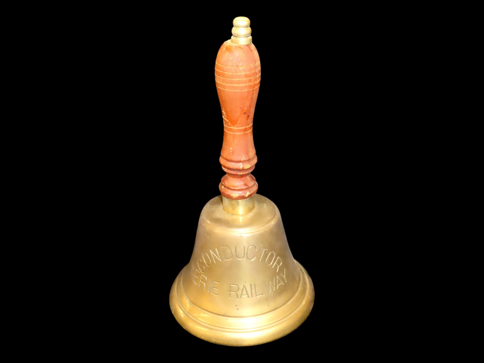 Brass Hand Bell, Marked "Conductor Erie Railway" (1 of 6)