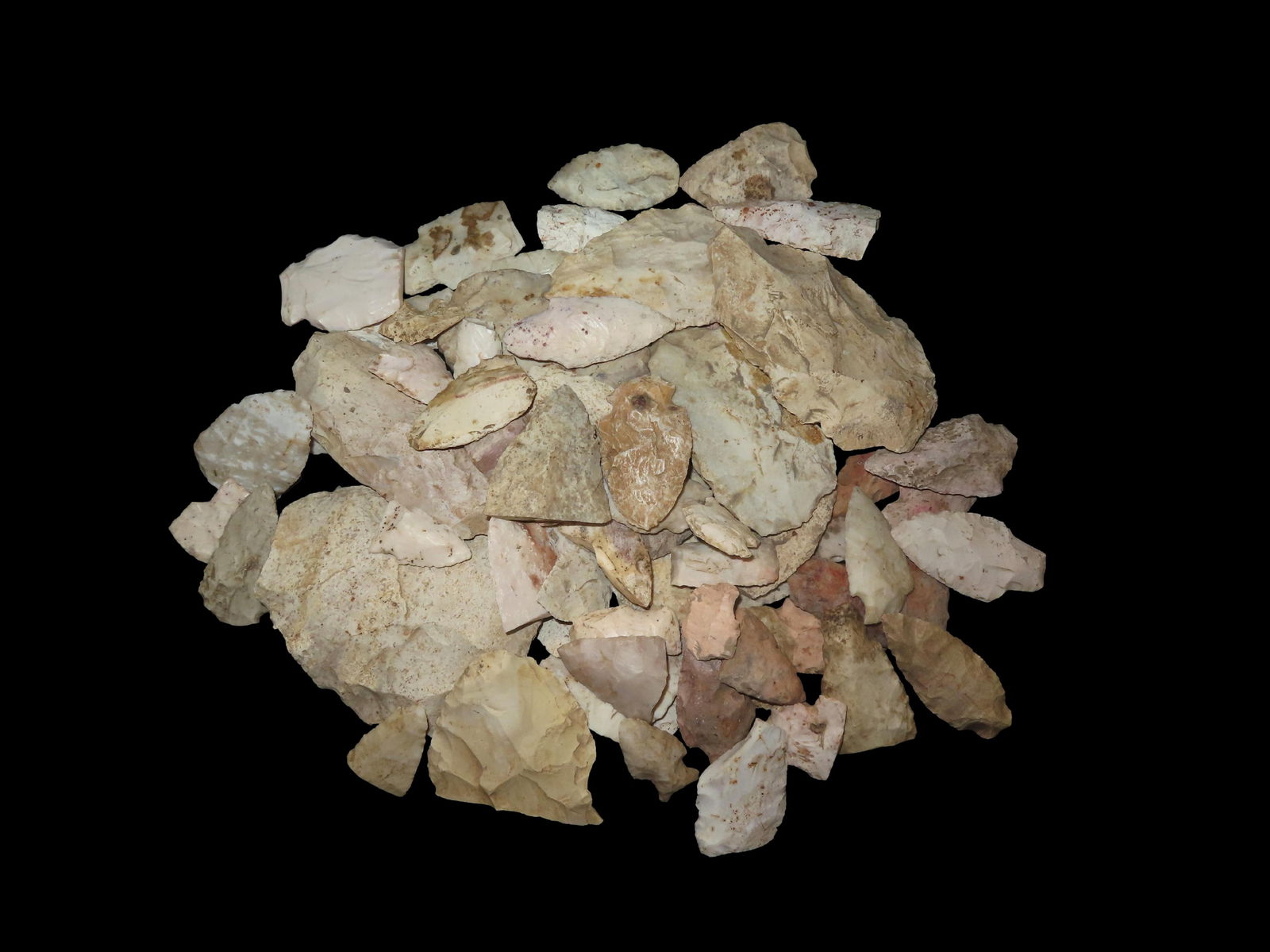 Grouping of Arrowheads Found by Perry Heaton of Vermont, Illinois (1 of 8)